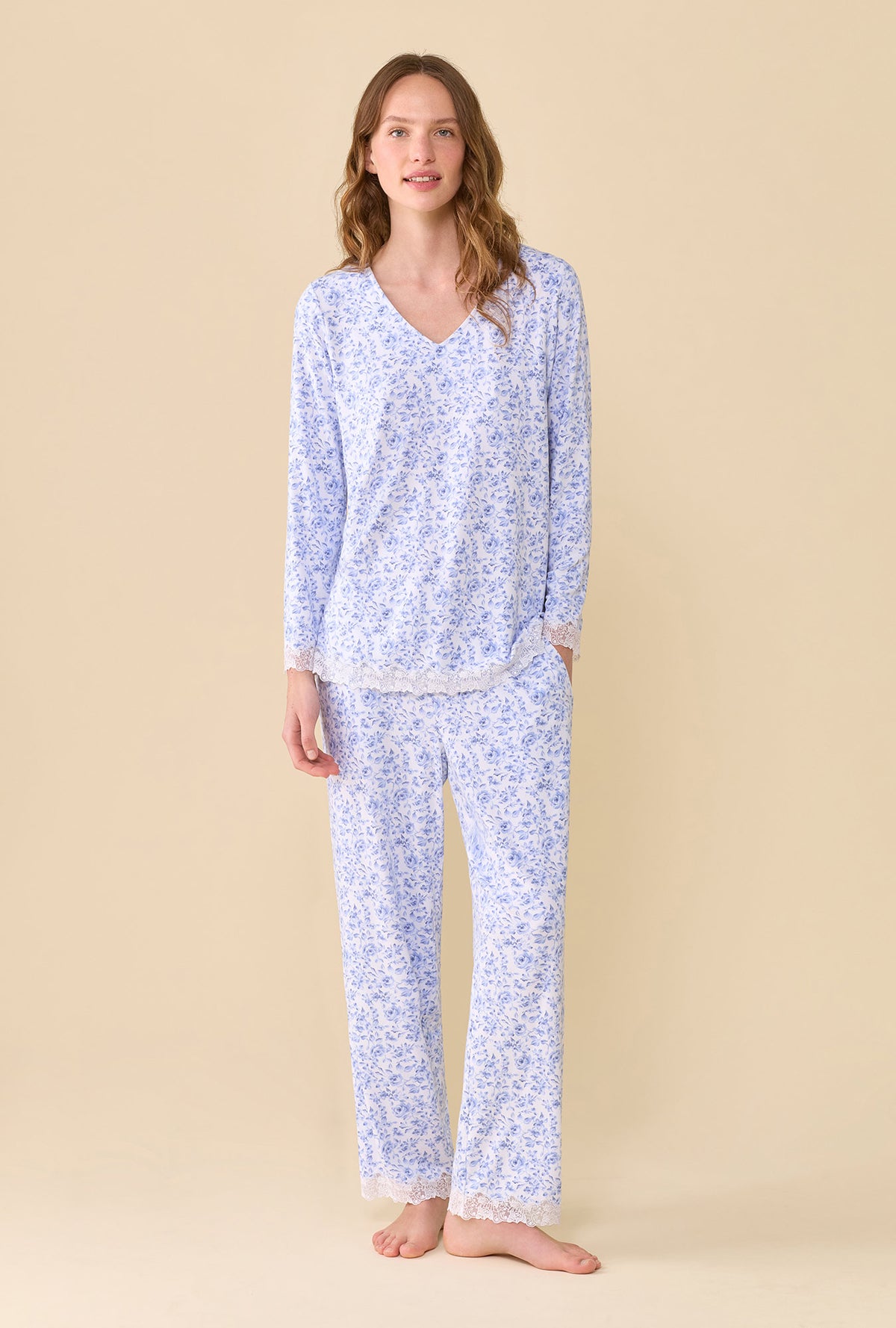 Porcelain Rose Dream Sweater Knit Long Pajama