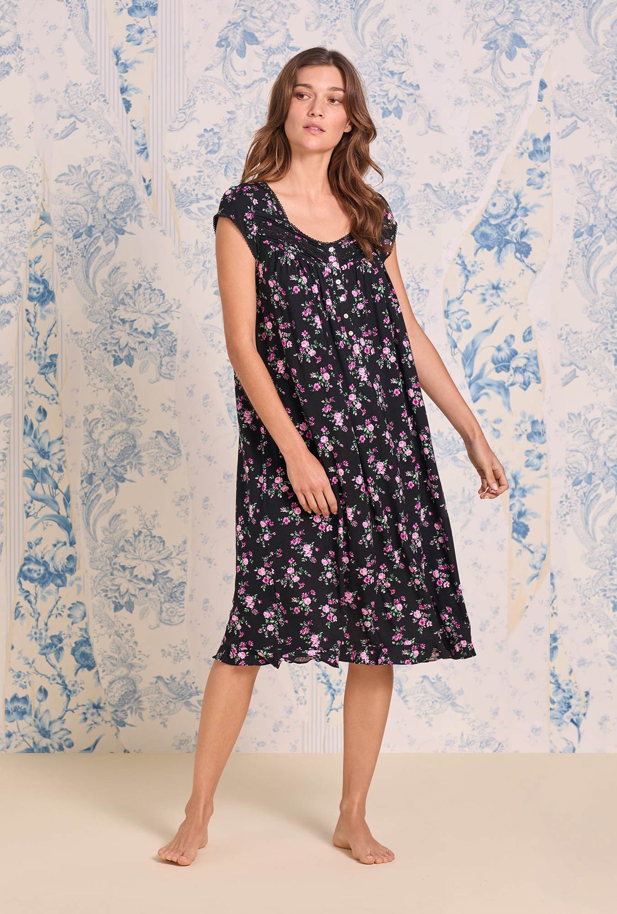Moonlit Posy Tencel™ Modal Waltz Nightgown