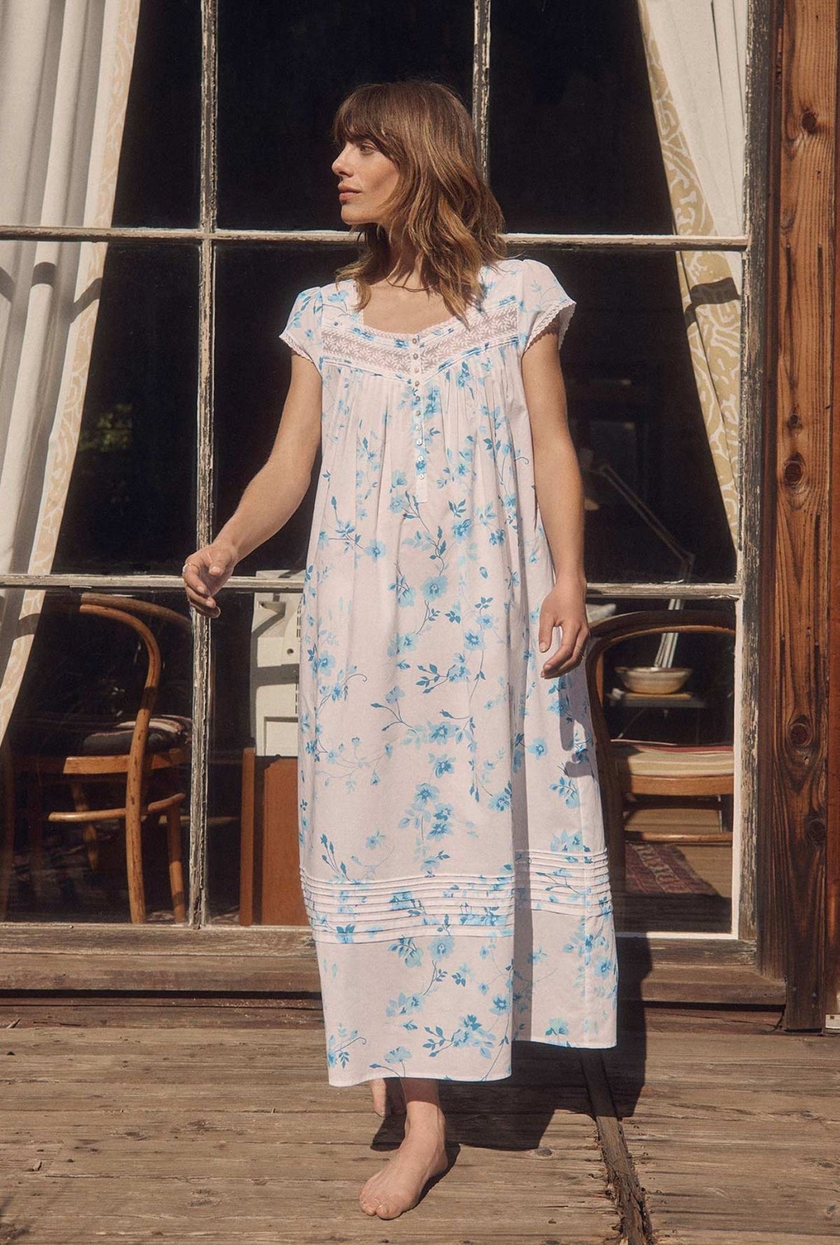 Aqua Dream Cotton Lawn Ballet Nightgown