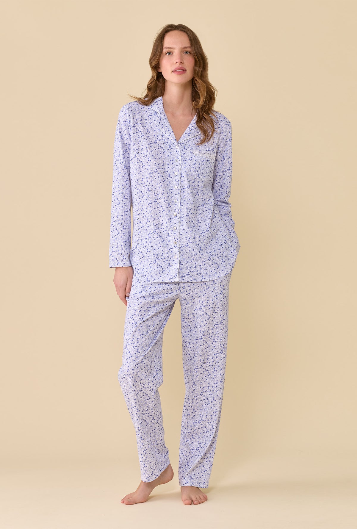 Violet Haze 100% Cotton Jersey Knit Pajama Set