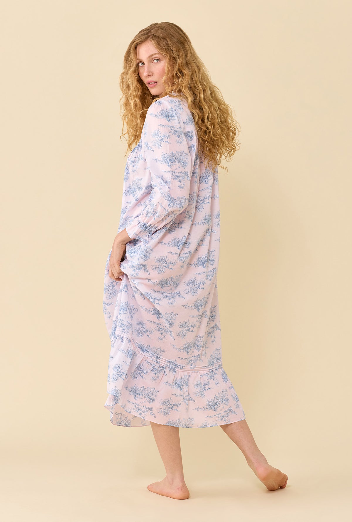 Carolyn Rose Toile 100% Cotton Woven Lawn Ballet Nightgown