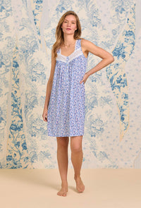 A lady wearing Bluebelle Meadow Tencel™ Modal Chemise