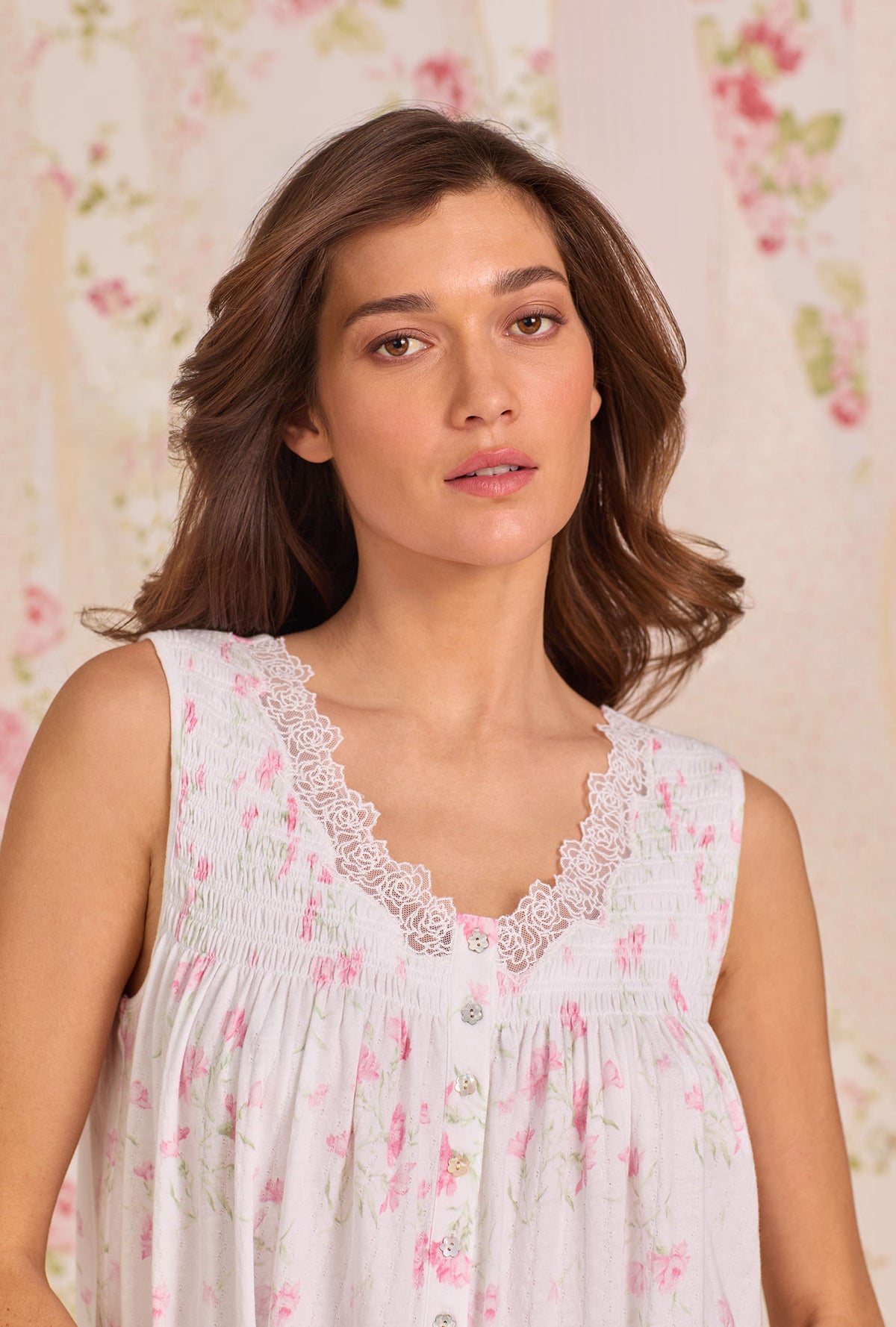 Blush Carnation Cotton Pointelle Chemise