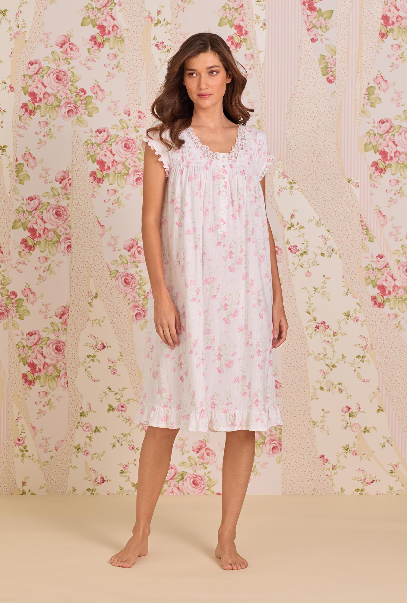Blush Carnation Cotton Pointelle Waltz Nightgown