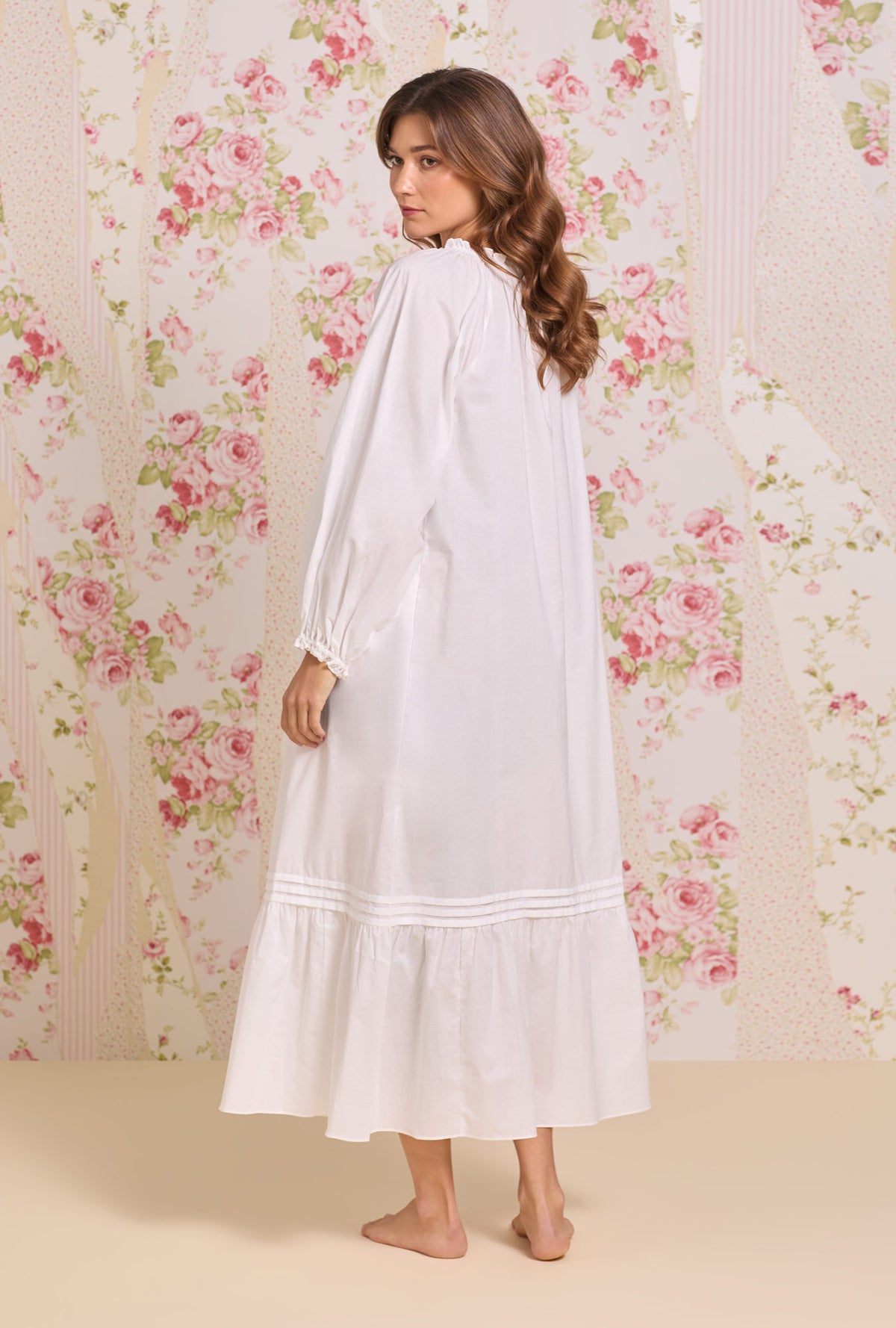The "Elizabeth" Long Sleeve Iconic White Ballet Nightgown