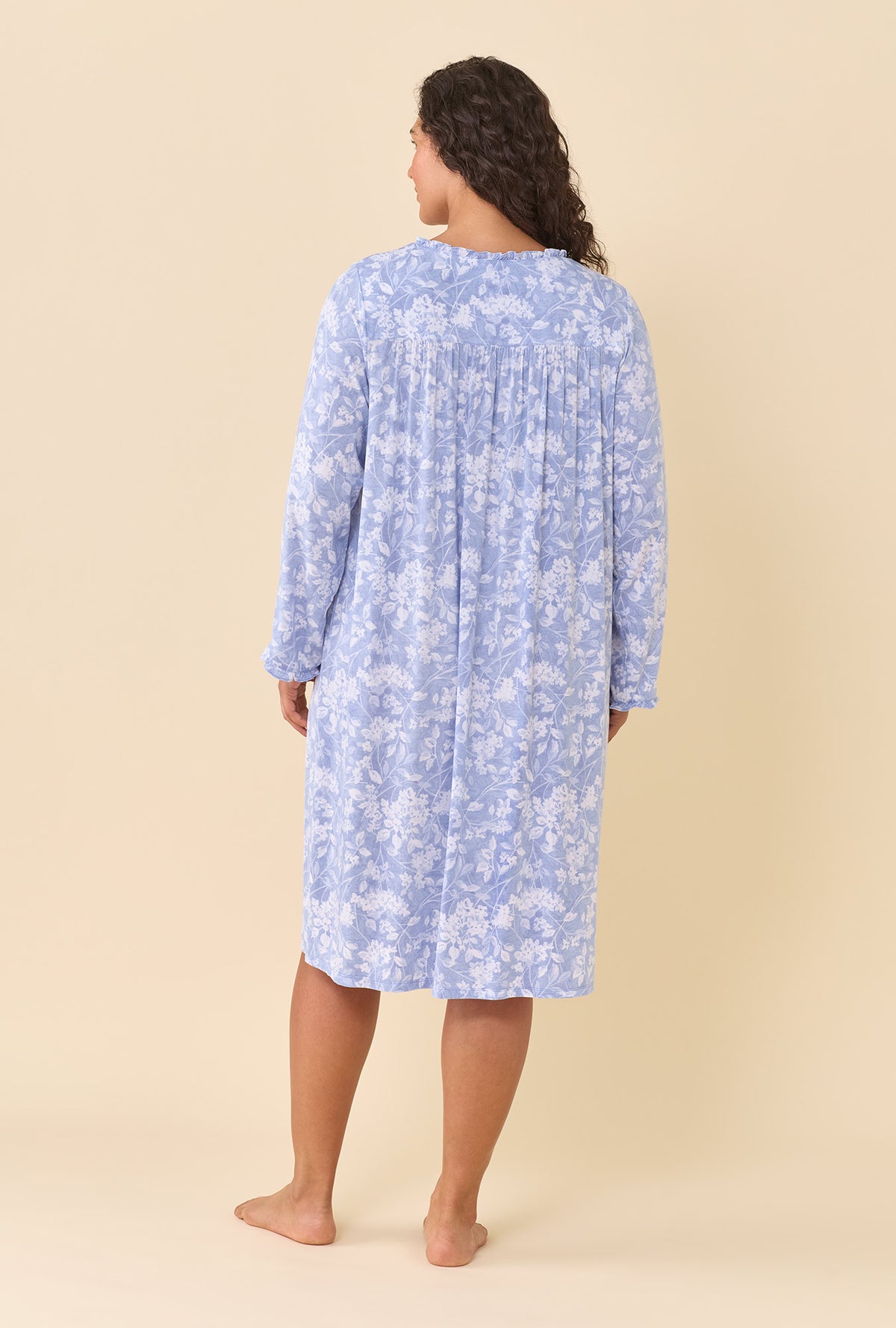 Ondine Floral TENCEL™ Modal Spandex Jersey Knit Long Sleeve Ballet Nightgown