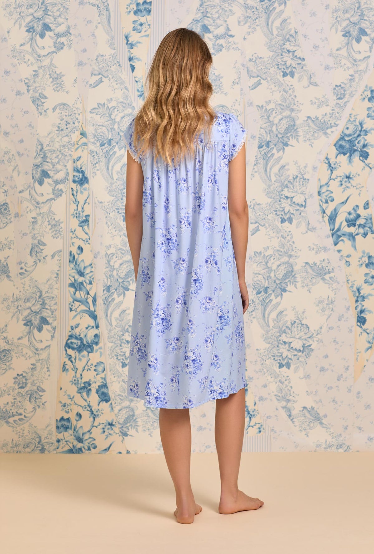 A lady wearing Heirloom Rose Tencel™ Modal Waltz Gown