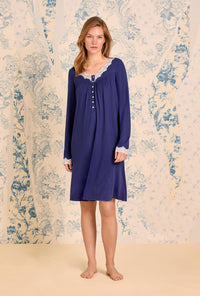 Classic Navy Dream Sweater Knit Chemise