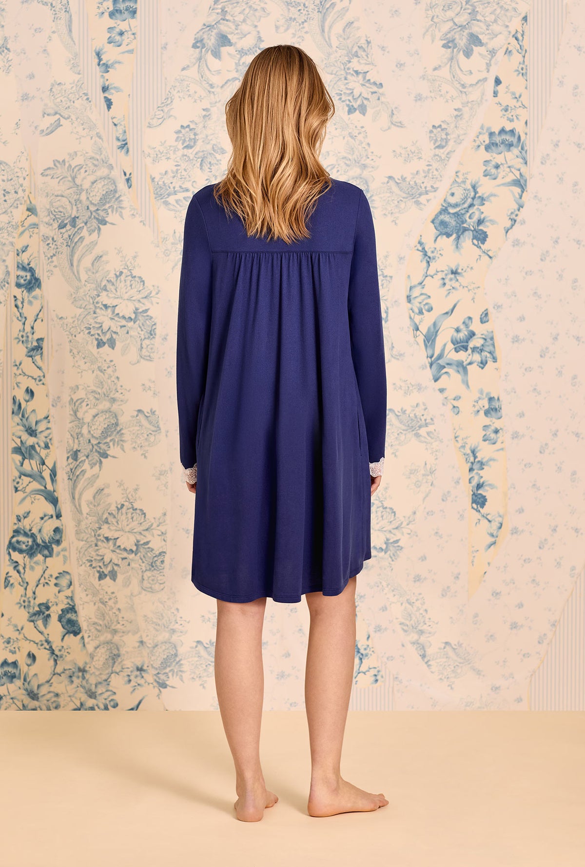 Classic Navy Dream Sweater Knit Chemise