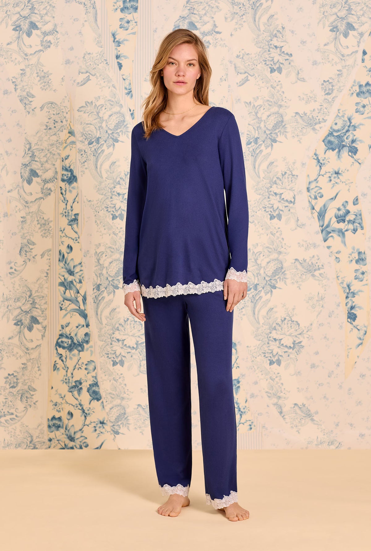 Classic Navy Dream Sweater Knit Pajama