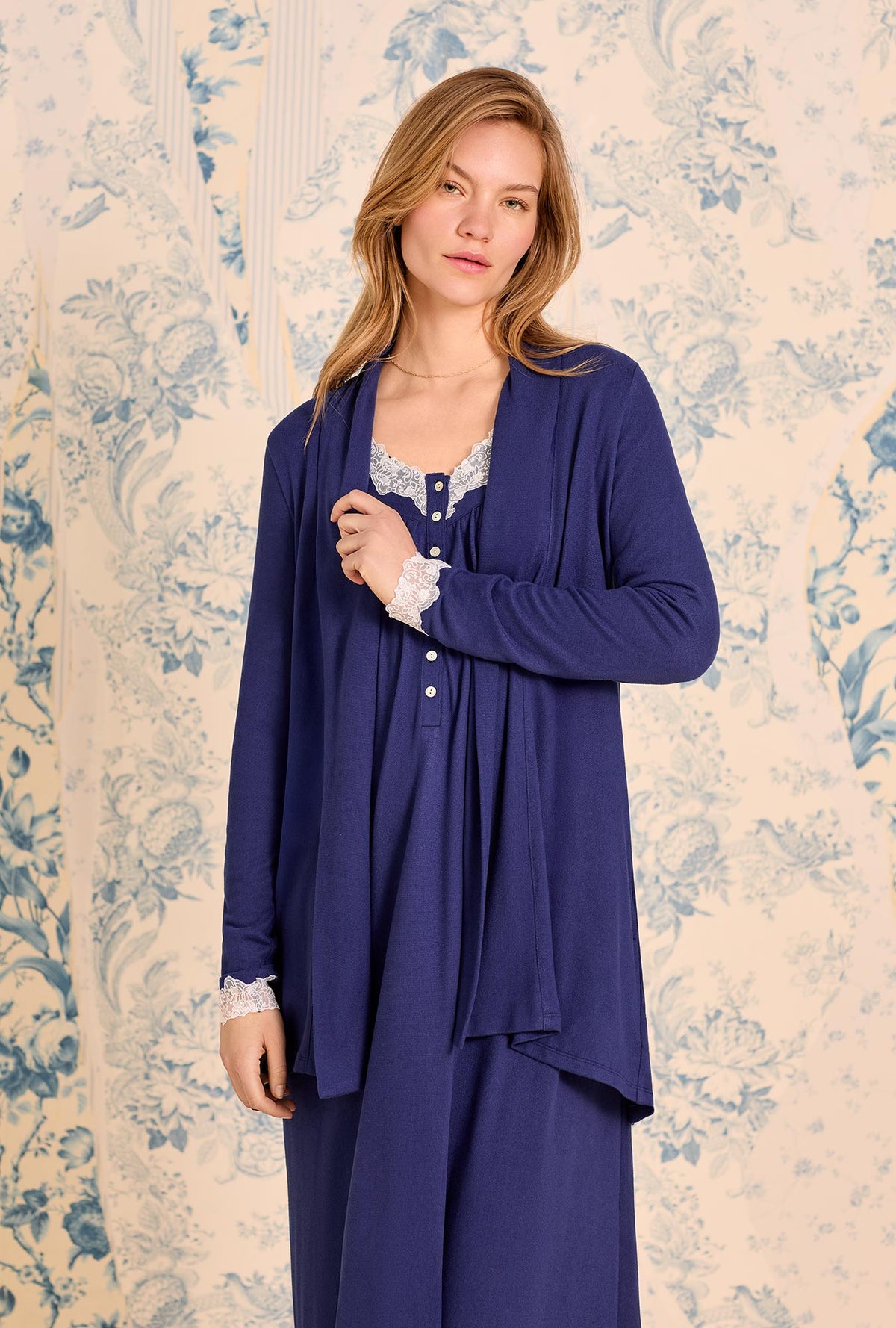 Classic Navy Dream Sweater Knit Cardigan