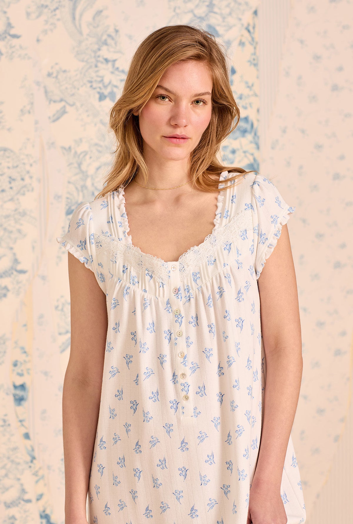Lily Reverie Cotton Pointelle Waltz Nightgown