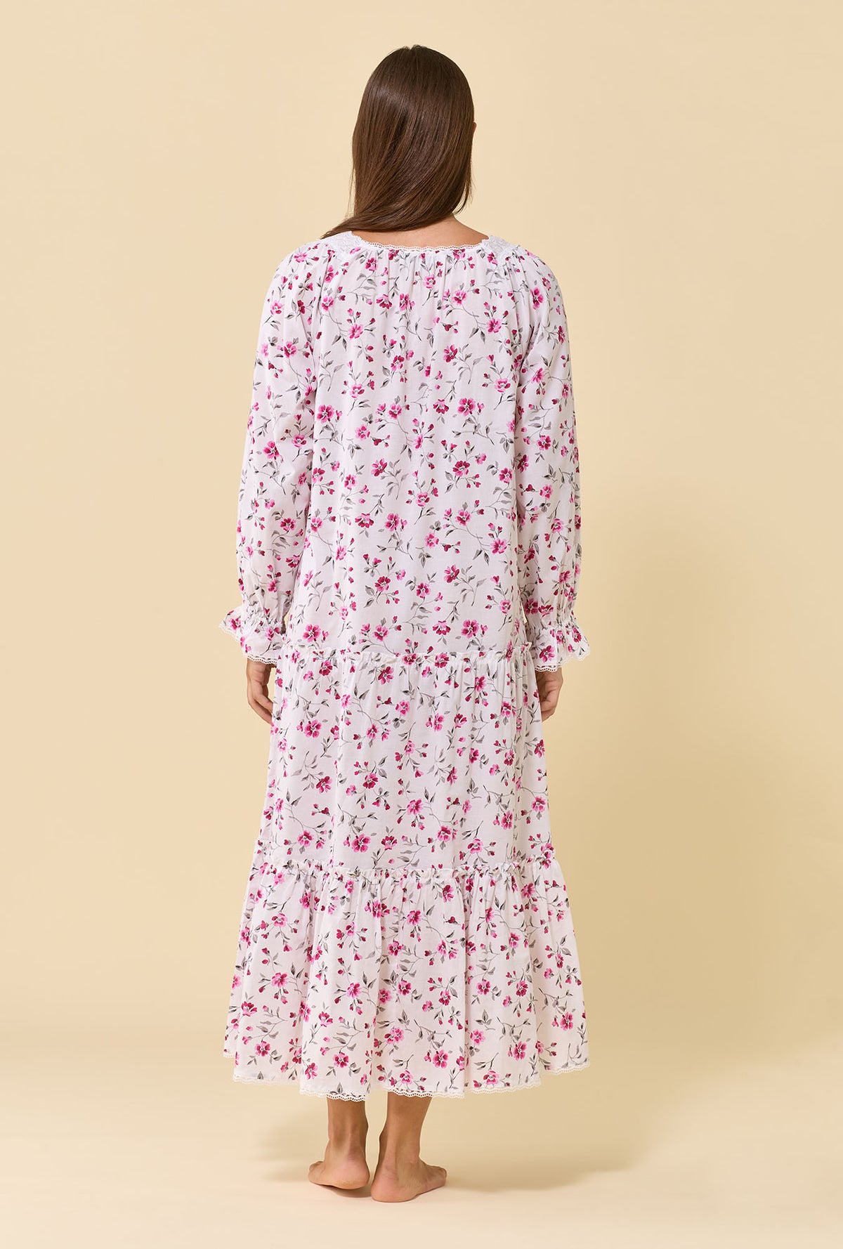 Juniper Winter Briar 100% Cotton Woven Lawn Long Sleeve Ballet Nightgown