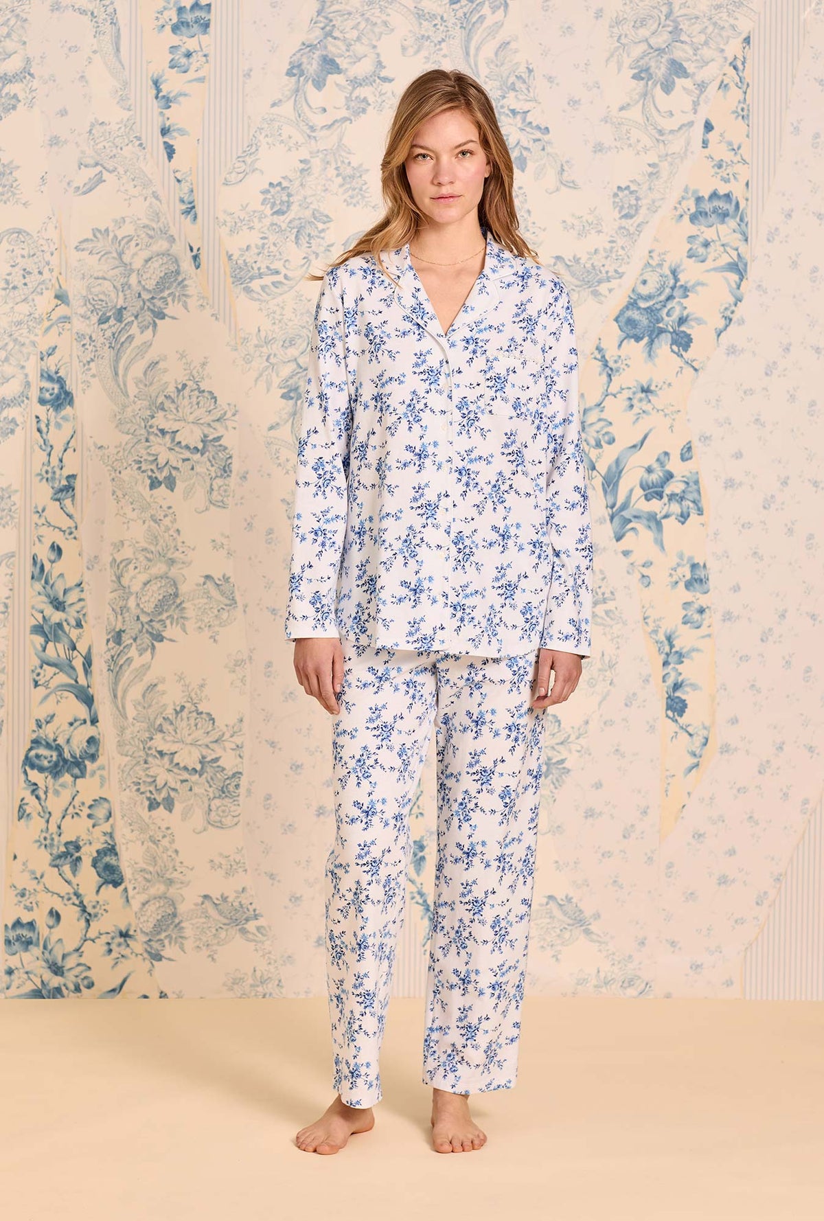 Silken Vine Cotton Knit Pajama