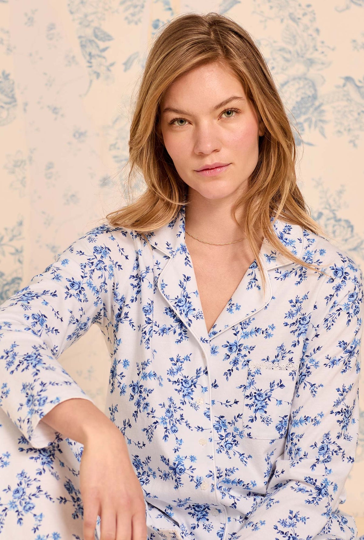 Silken Vine Cotton Knit Pajama