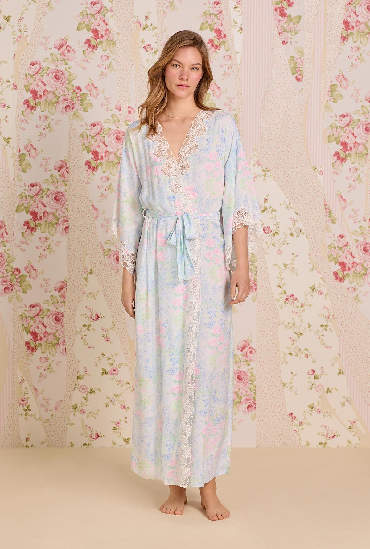 Santorini Satin Wrap Robe