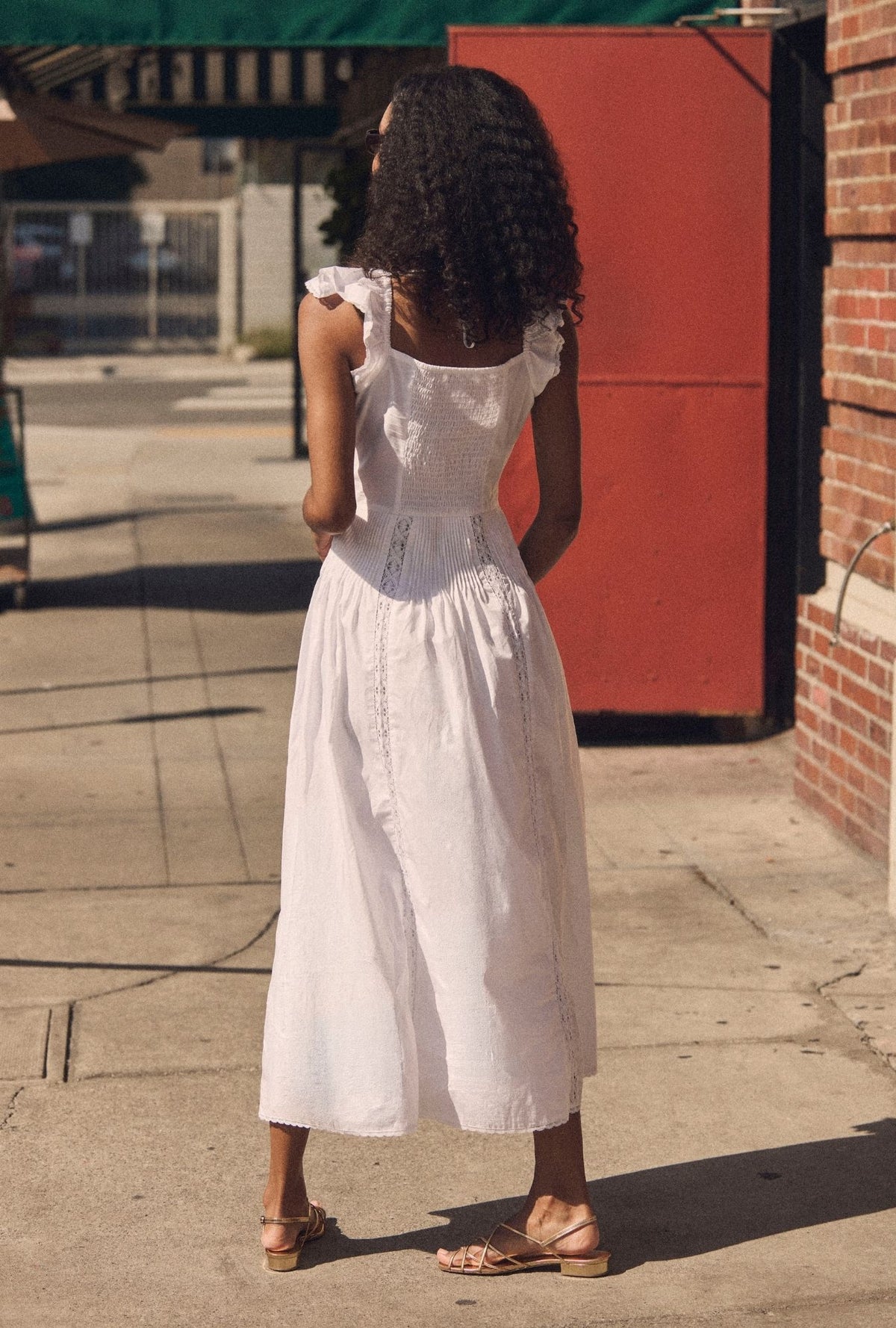 Eileen West Carmela Soft White Cotton Maxi Dress Soft White / XS