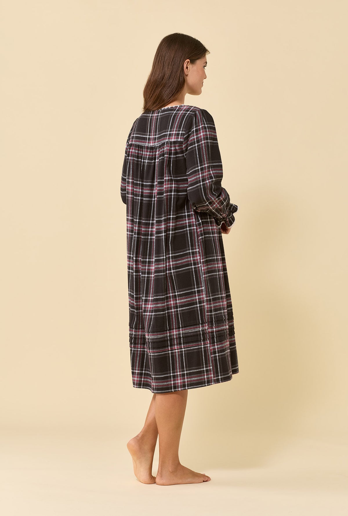 Blackthorn Plaid 100% Cotton Flannel Long Sleeve Waltz Nightgown