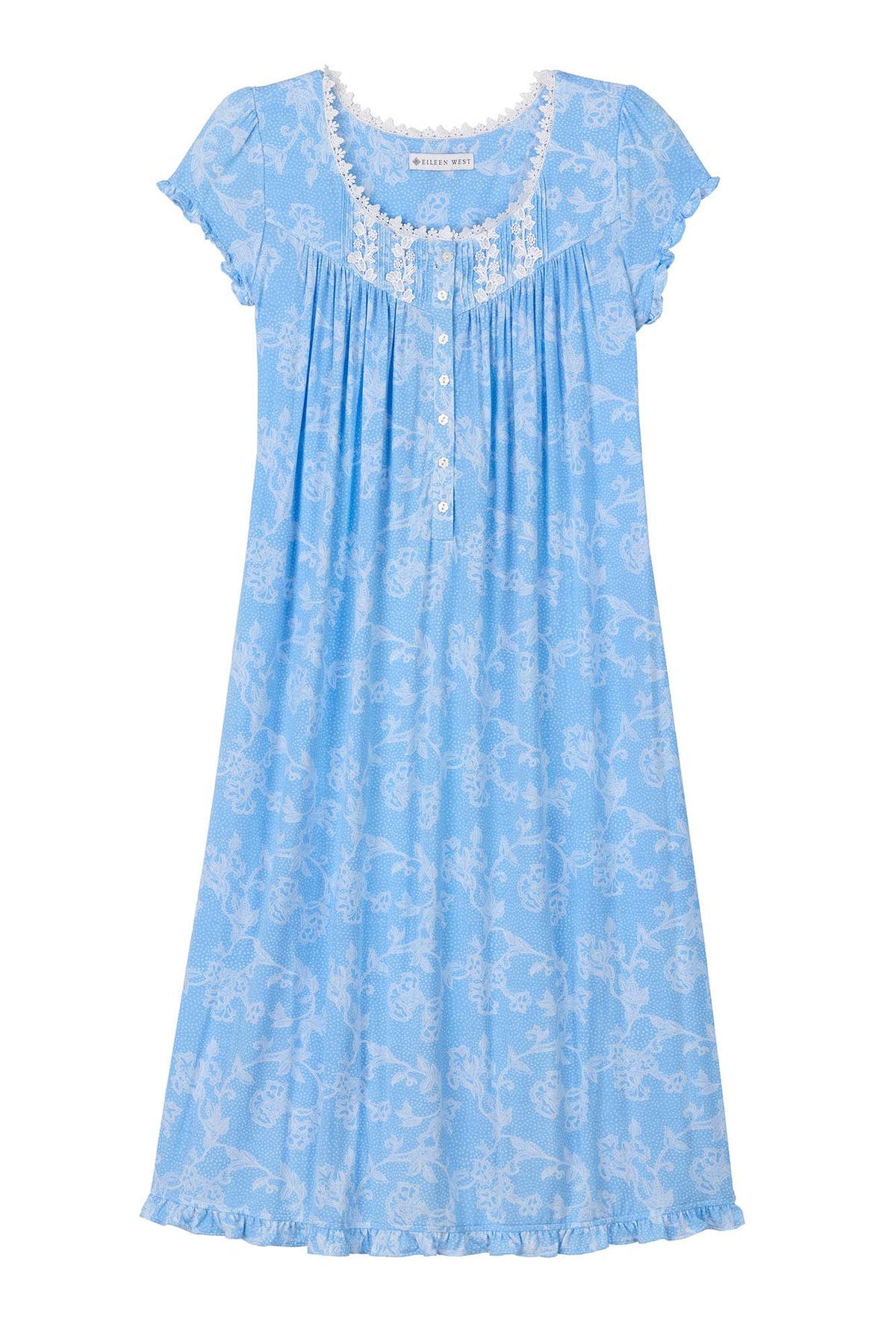 Knit waltz nightgown with tencel delphinium summer