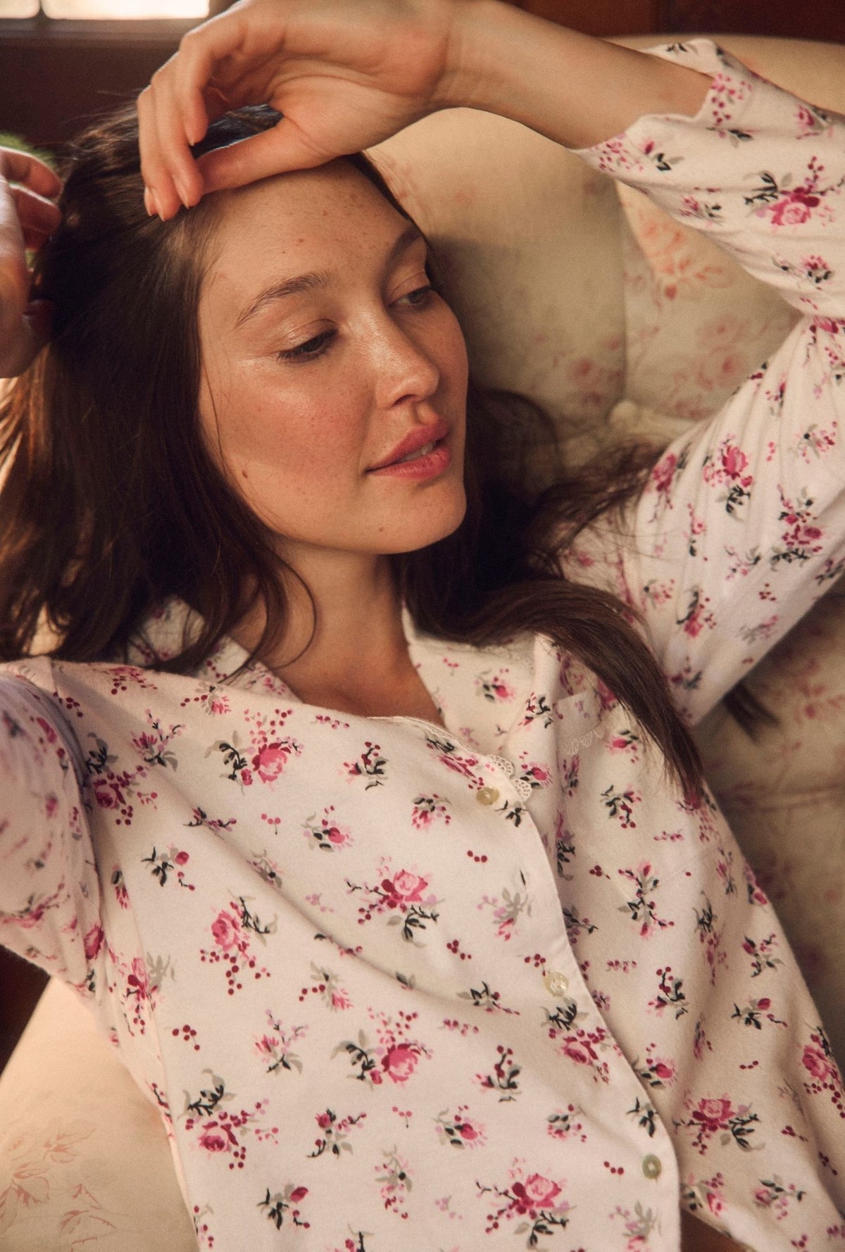 Winter Rosette Cotton Flannel Pajama