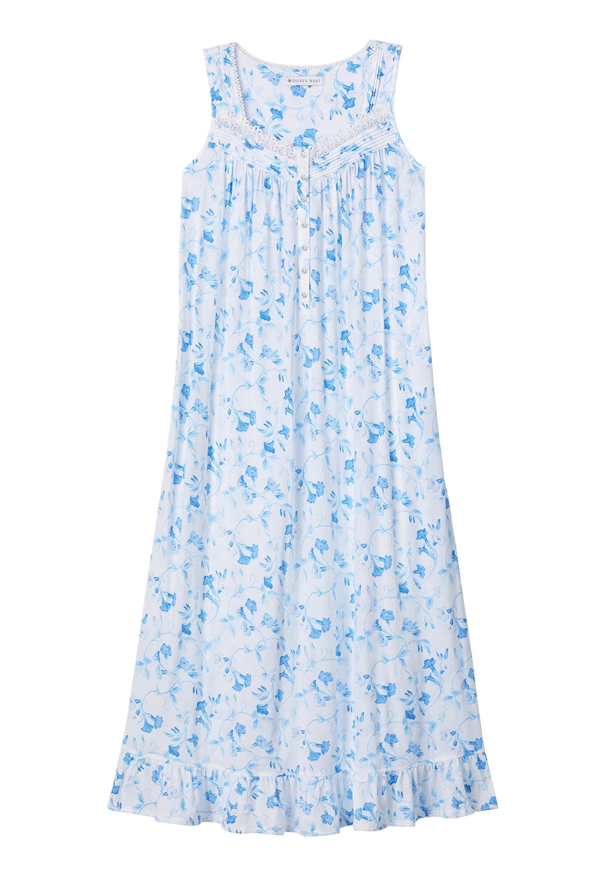Knit eileen nightgown with morning glory print.