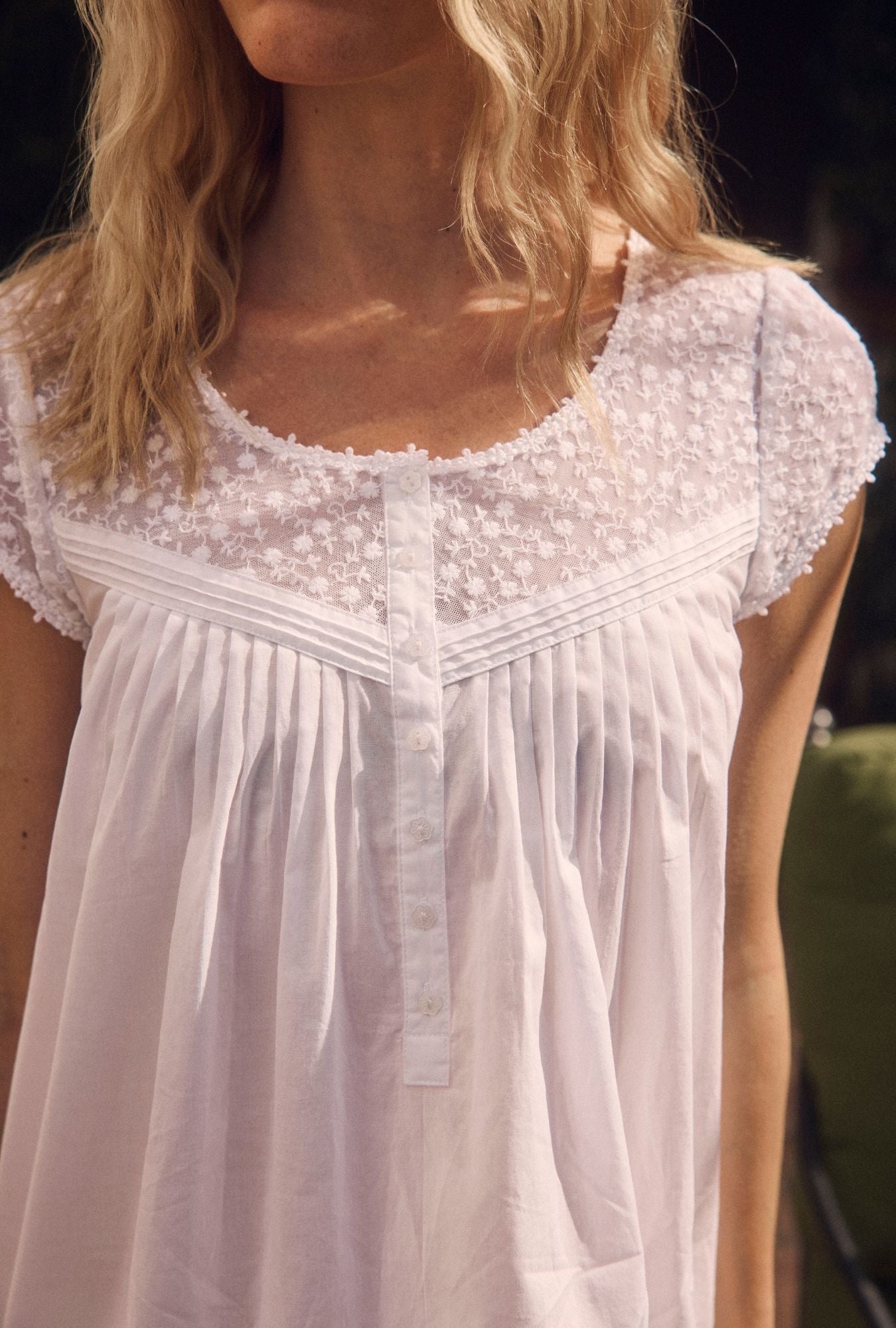 Lace Daydream White Cotton Waltz Nightgown