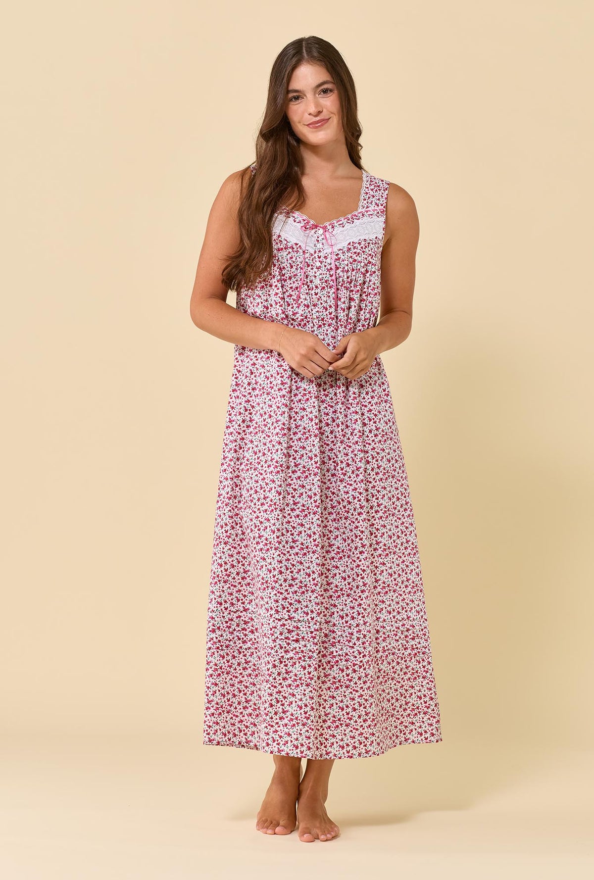 Eileen Holly Ditsy 100% Cotton Woven Lawn Ballet Nightgown