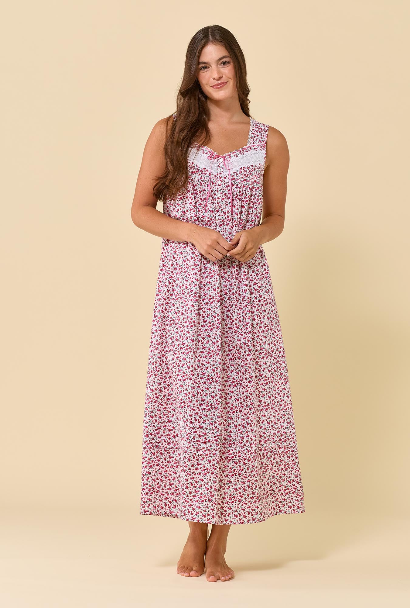 Eileen Holly Ditsy 100% Cotton Woven Lawn Ballet Nightgown