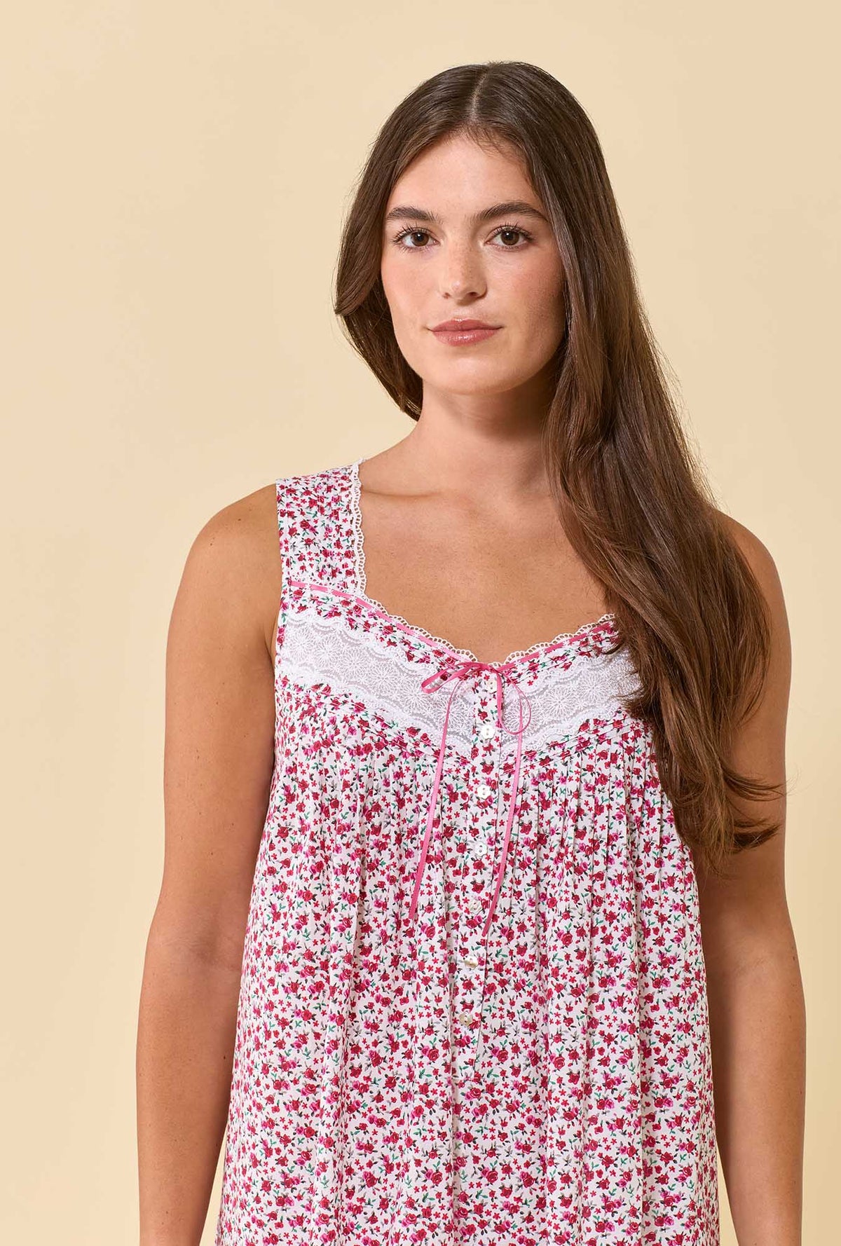 Eileen Holly Ditsy 100% Cotton Woven Lawn Ballet Nightgown