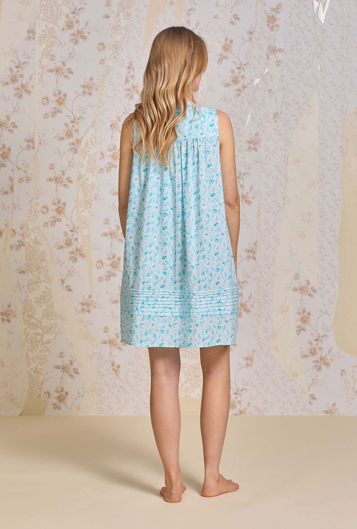 A lady wearing Daisy Haze Cotton Lawn Chemise