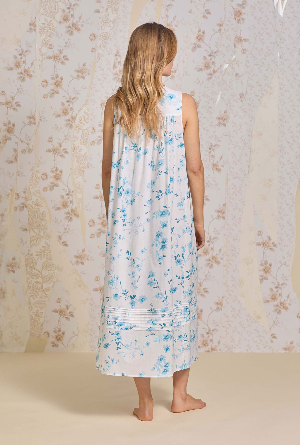 The &quot;Eileen&quot; Aqua Dream Cotton Lawn Ballet Nightgown