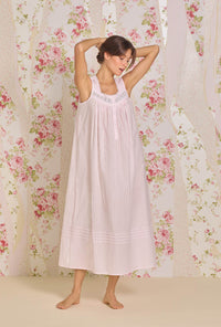 The "Eileen" Dobby Stripe Rose Gown