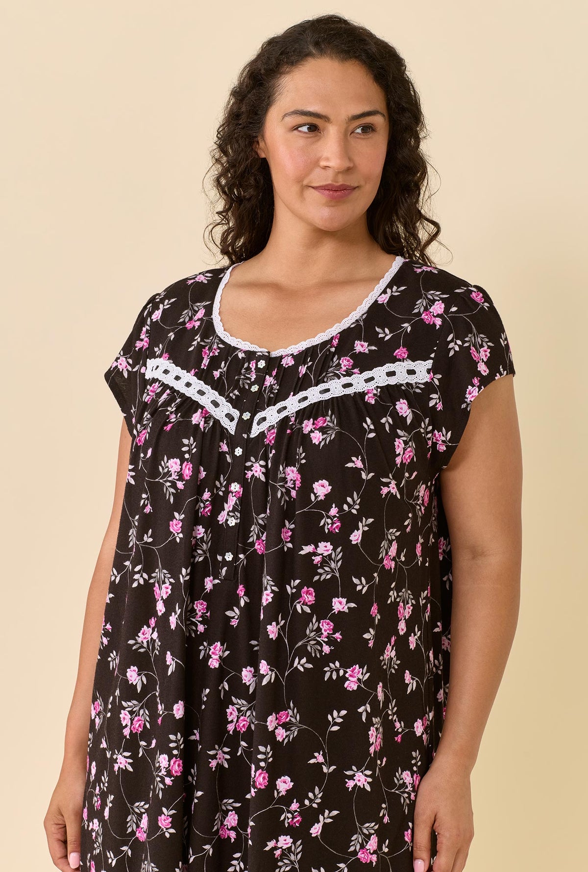 Vintage Vine Cap Sleeve Chemise