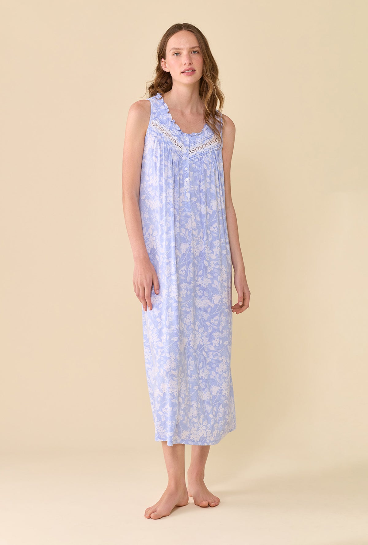 Eileen Ondine Floral Tencel™ Modal Spandex Jersey Knit  Ballet Nightgown