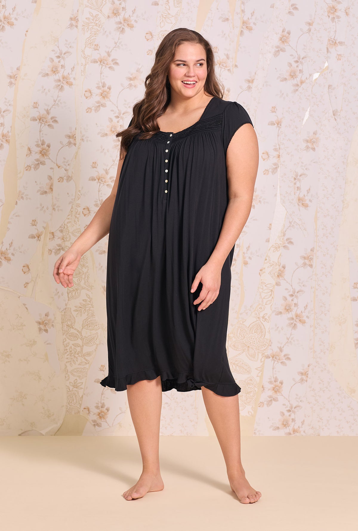 Iconic Black Tencel™ Modal Waltz Nightgown