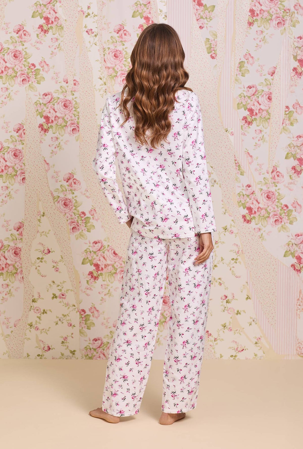 Winter Rosette Cotton Flannel Pajama