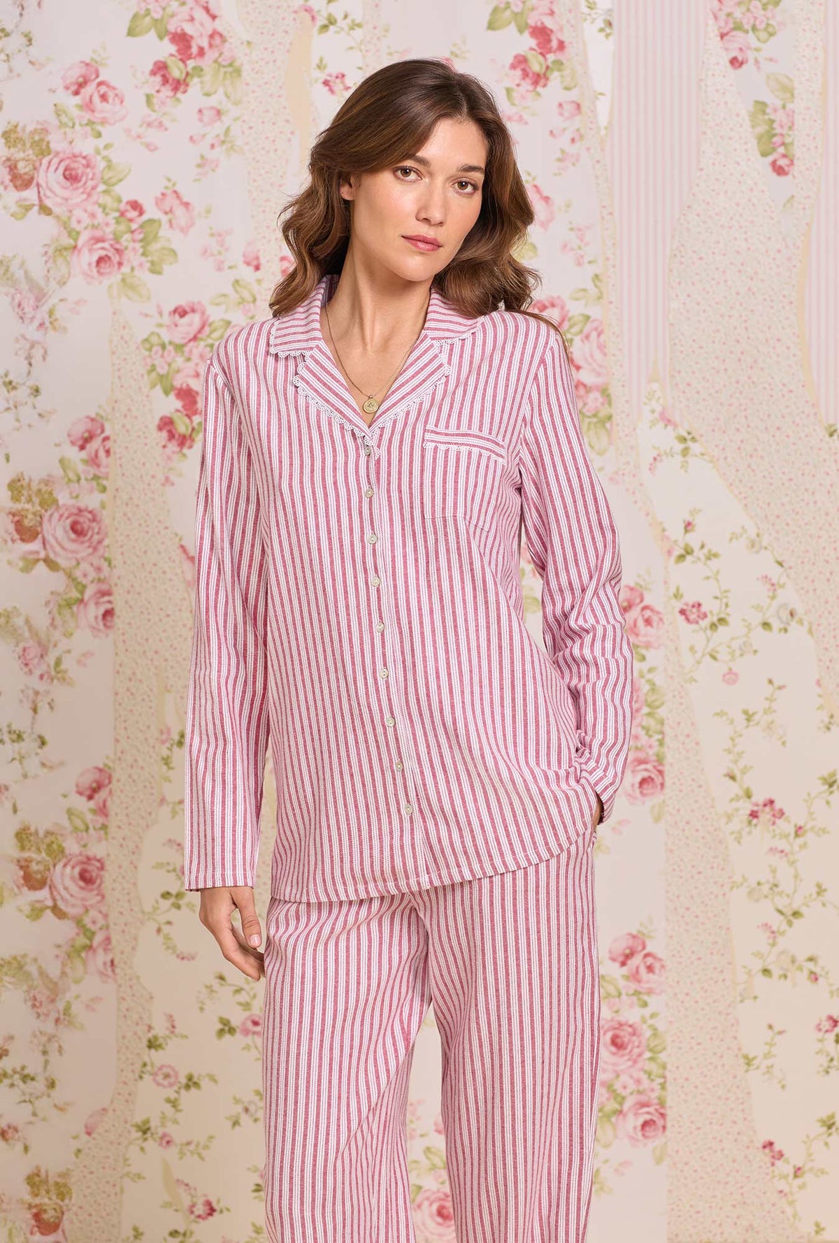 Hearth Stripe Cotton Flannel Pajama