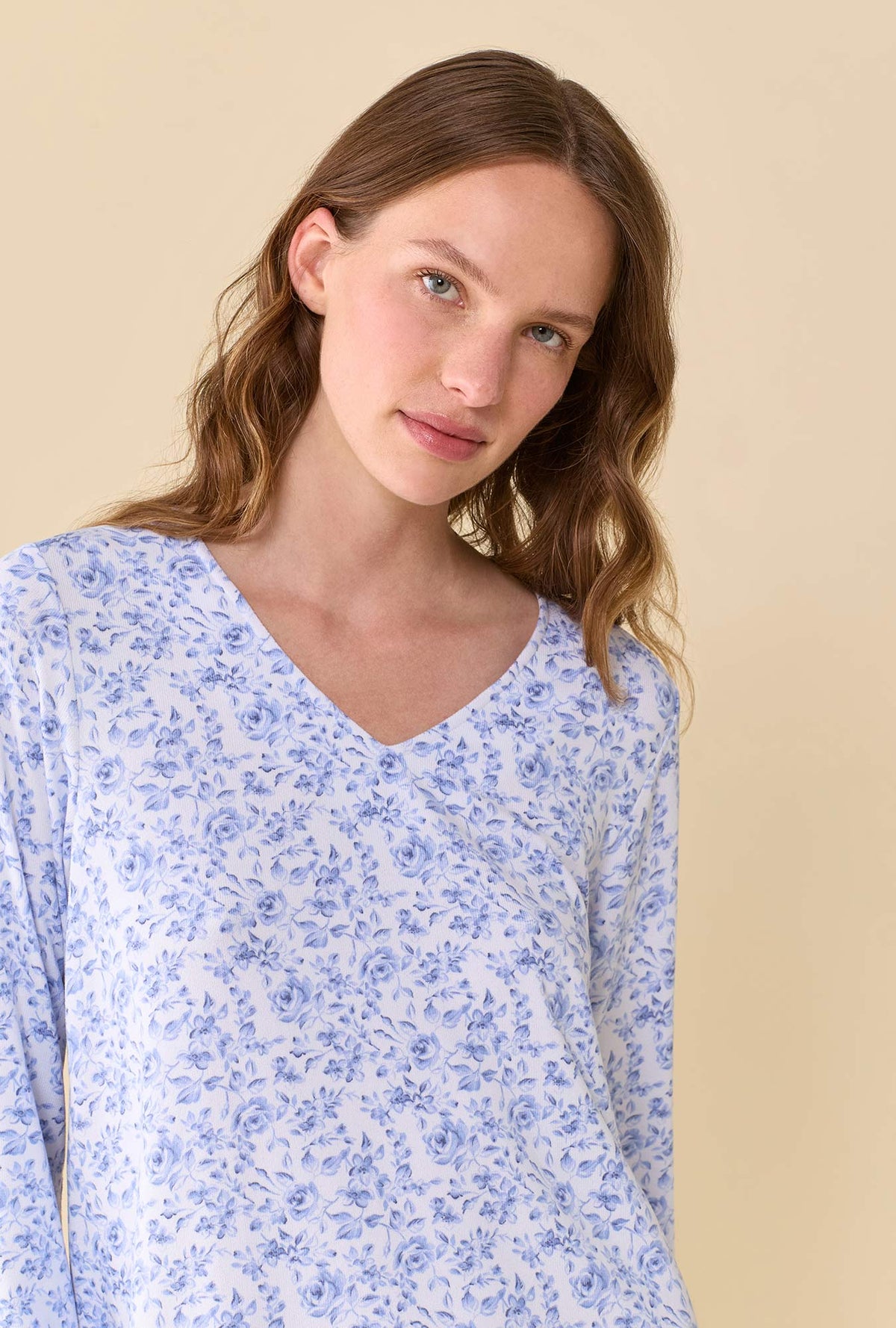 Porcelain Rose Dream Sweater Knit Long Pajama