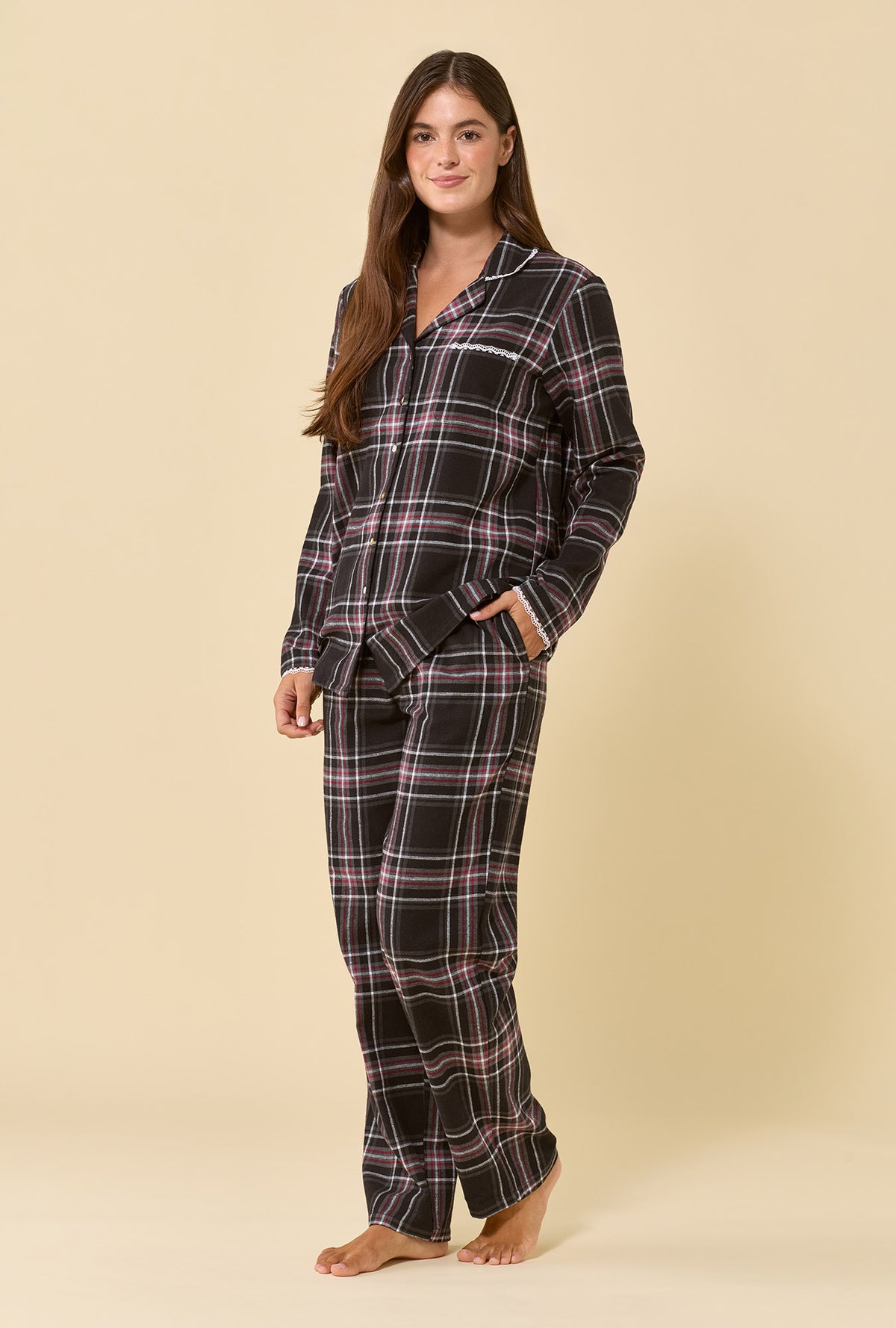 Blackthorn Plaid 100% Cotton Flannel Long Sleeve Pajama Set