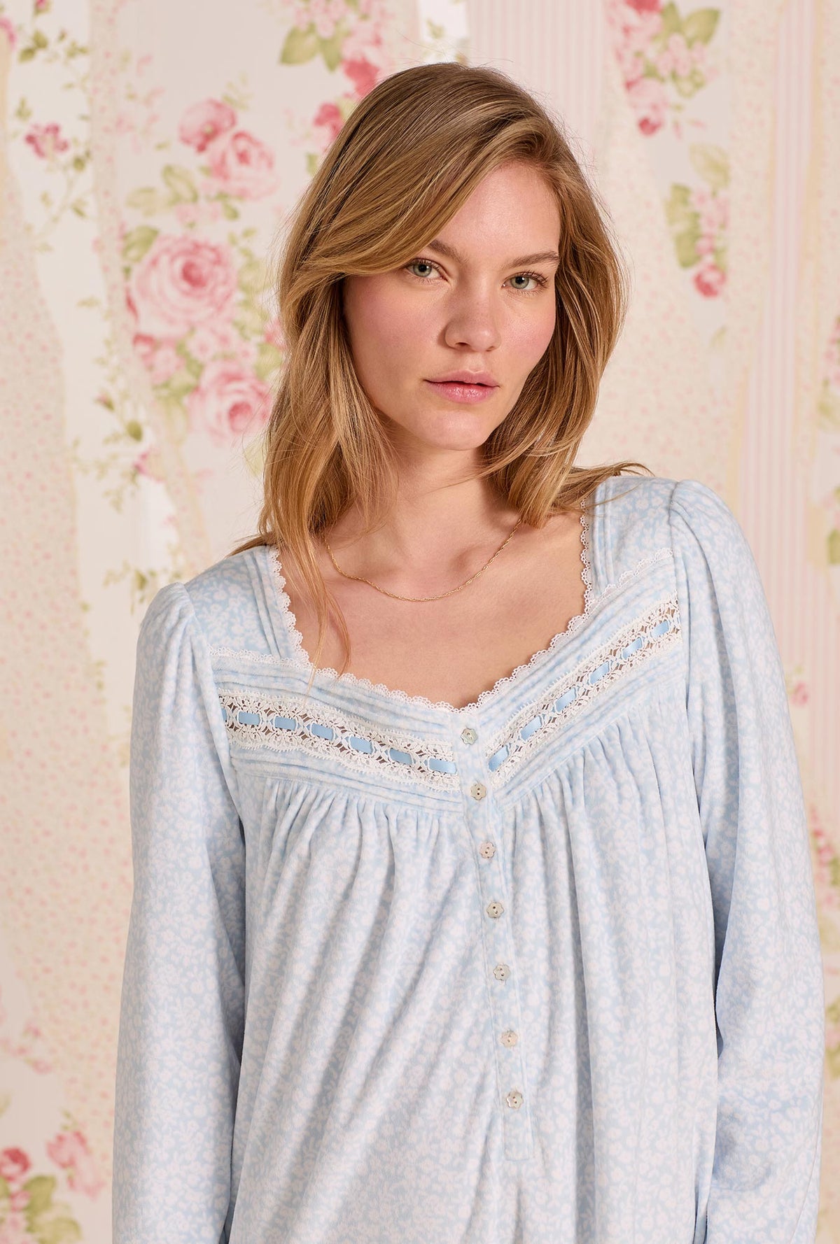Powder Petal Dream Fleece Long Sleeve Ballet Nightgown