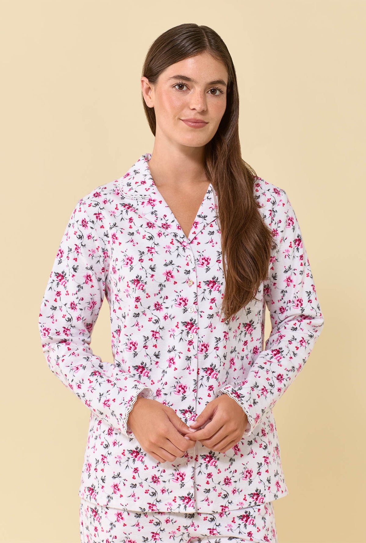 Wildberry 100% Cotton Flannel Long Sleeve Pajama Set