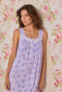 A lady wearing Lilac Fields Tencel Modal Short Chemise