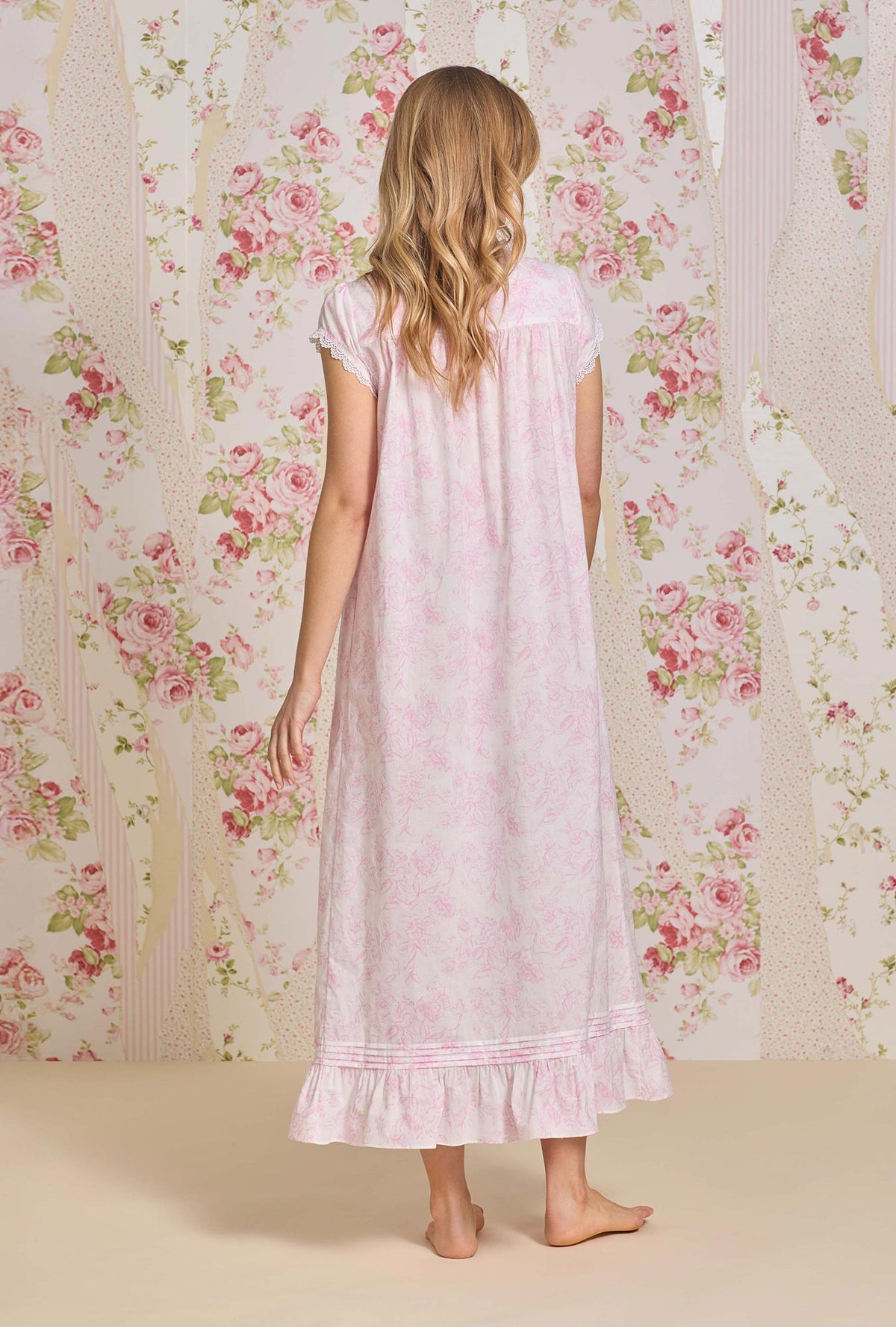 Blush Bloom Cotton Lawn Button Front Robe