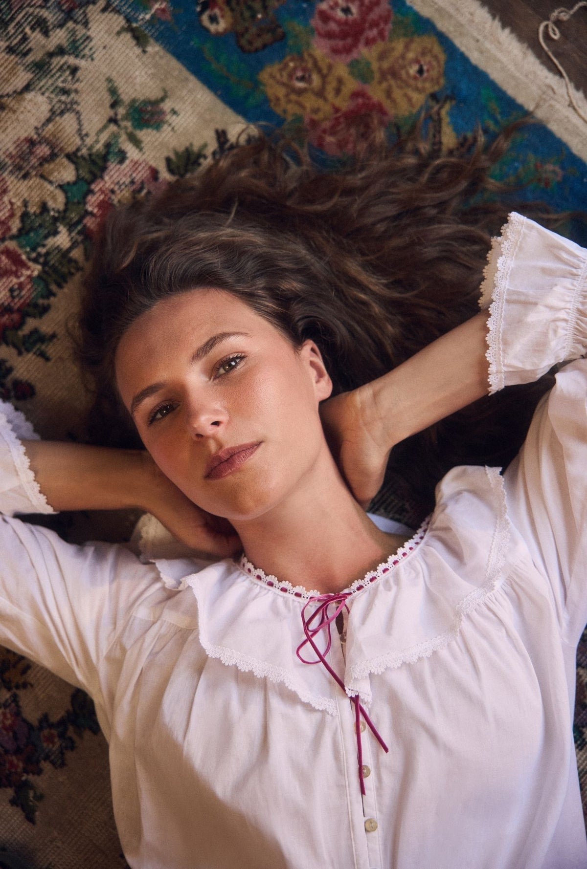 The "Clara" Iconic White Cotton Lawn Nightdress