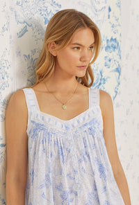 A lady wearing Laurel Canyon Roses Cotton Chemise