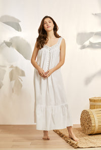 Iconic White "Elizabeth" Cotton Nightgown