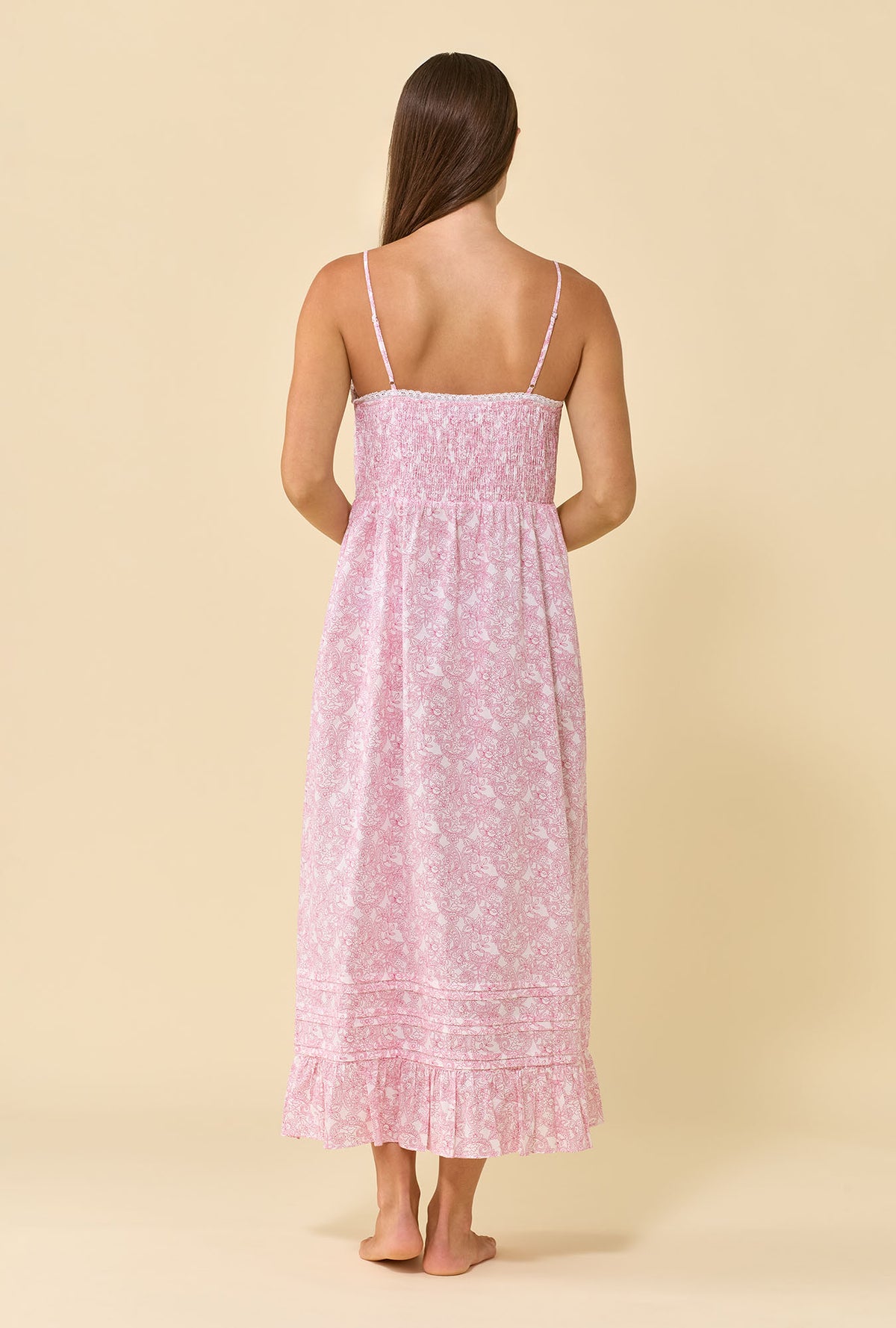 Elise Cameo Garden 100% Cotton Woven Lawn Shoulder Strap Ballet Nightgown
