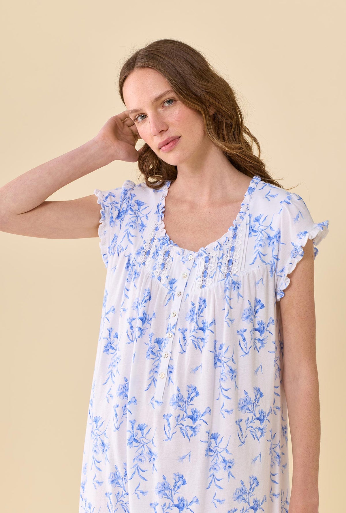 Blue Carnations Chemise