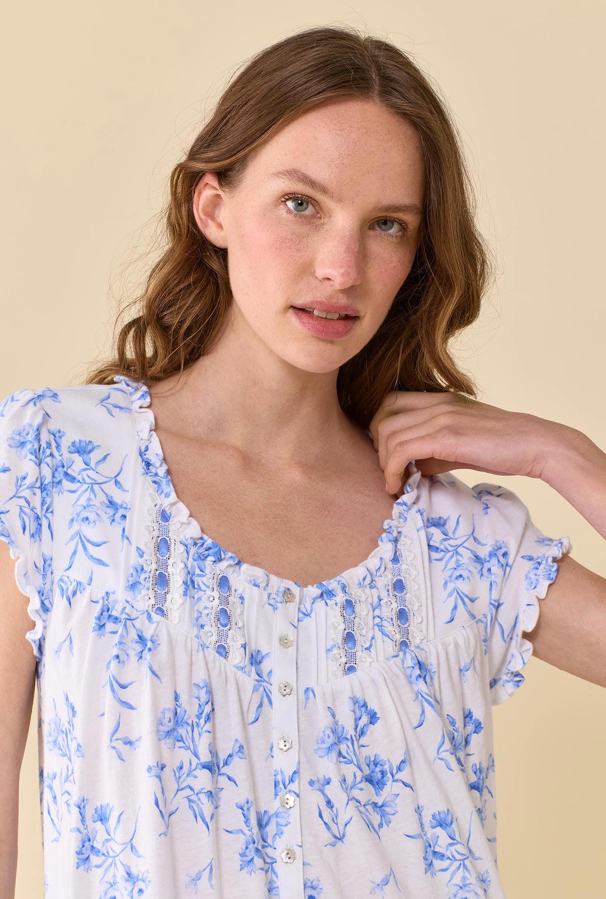 Blue Carnations Chemise