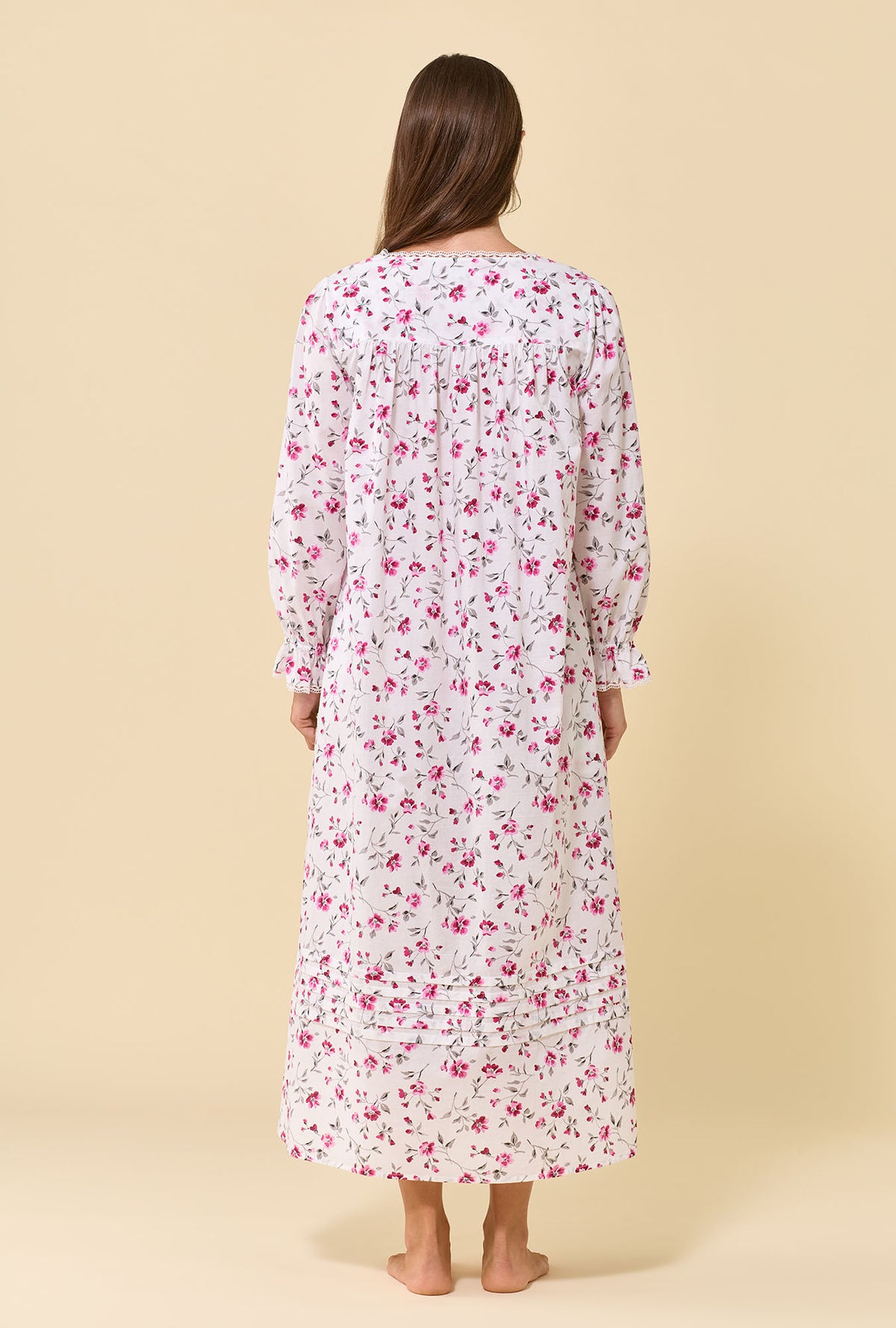 Winter Briar 100% Cotton Woven Lawn Long Sleeve Ballet Nightgown